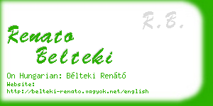 renato belteki business card